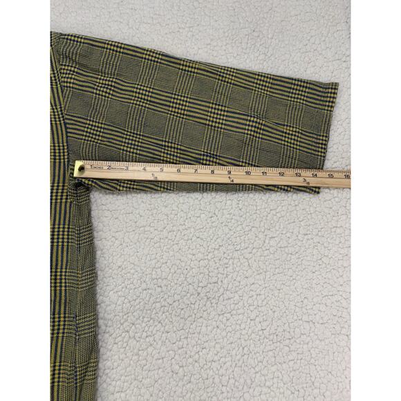 Vintage Michigan Wolverines Mens Sleep Shirt Plaid Blue PJs OSFA Bottom Drawers - Picture 8 of 8